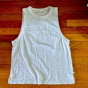 Lululemon white striped tank
